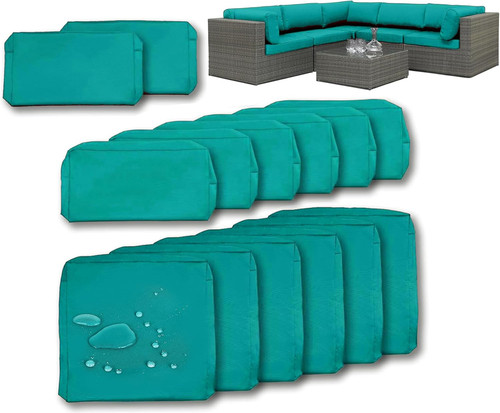 Teal pack outdoor cushion - 14-pack,