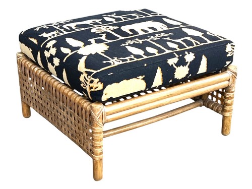 Mcguire style rattan - mcguire, ottoman