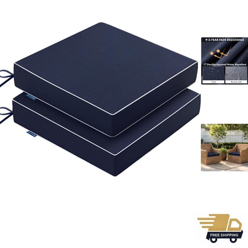Stylish navy outdoor cushions - outdoor,